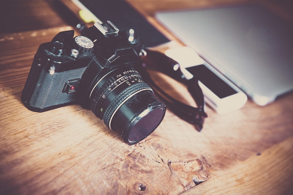 camera on a desk