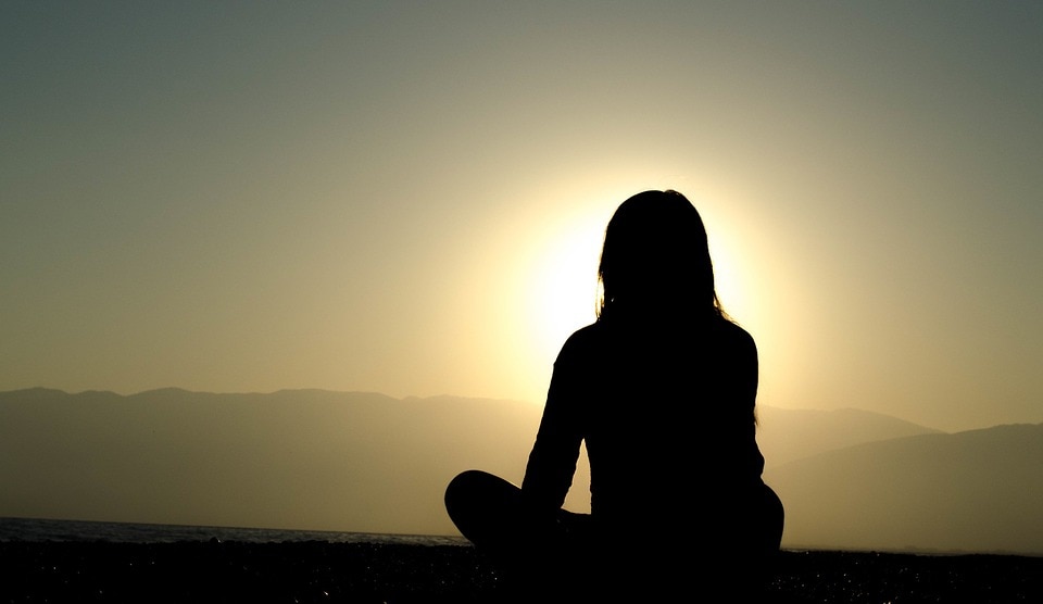 woman meditating