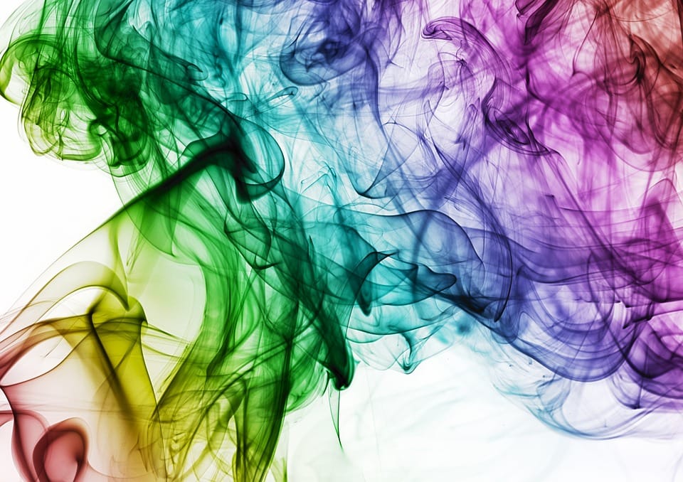 various aura colors swirling together