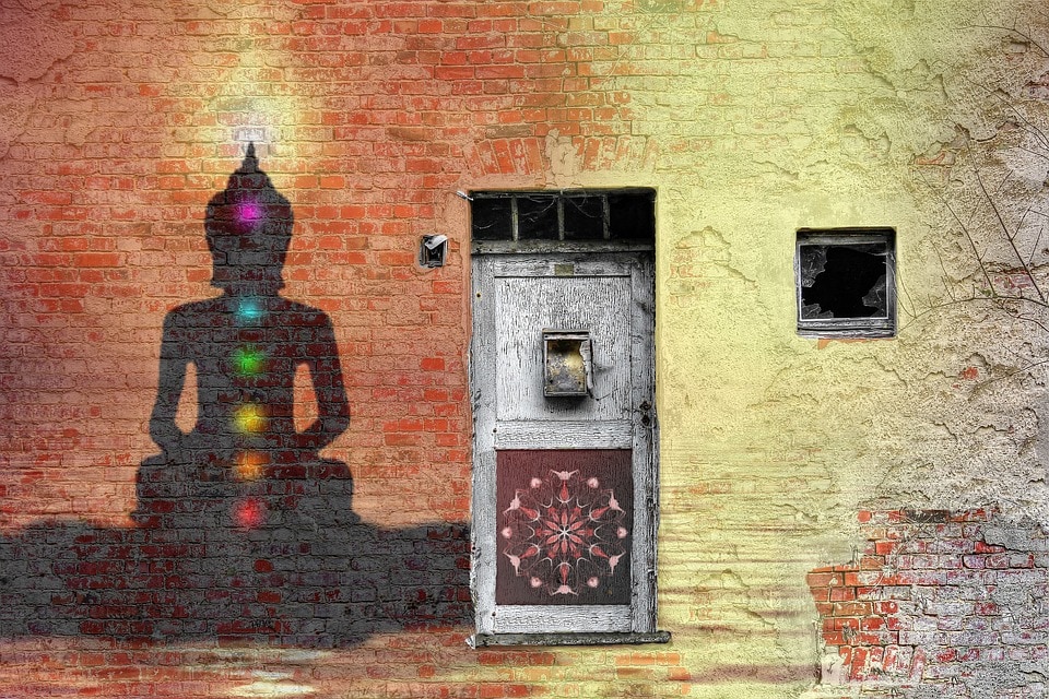 image depicting the chakra system in the body