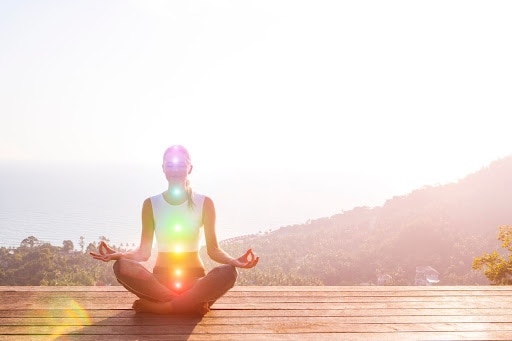 glowing seven all chakra